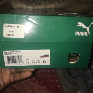 Gray Puma Suede with gum bottoms